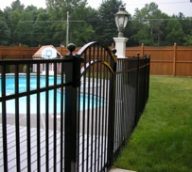 Aluminum Pool Fence with Arched Gate