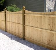Wood Privacy Fence with Custom Top